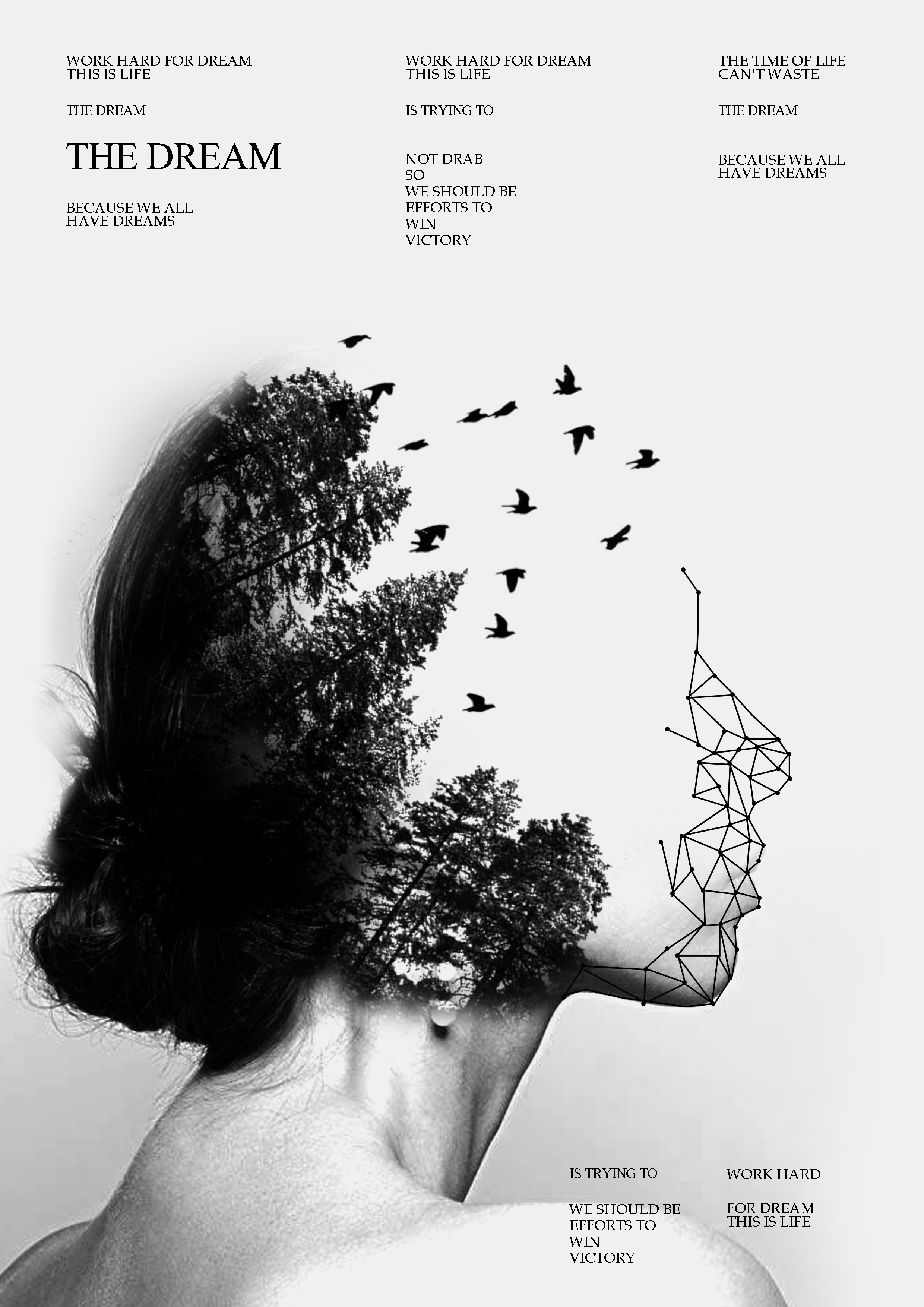 張煒哲的黑白灰創意海報設計 極簡主義的平面藝術探索