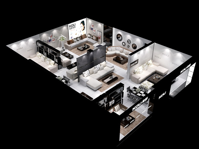 庫都家具展廳方案 私房空間設(shè)計工作室的裝修設(shè)計杰作